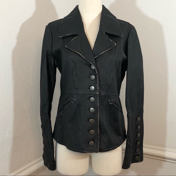 Wilson’s Leather Jacket NWOT “Rocker” Design Leather Rubbed Vintage Look M - Picture 5 of 10